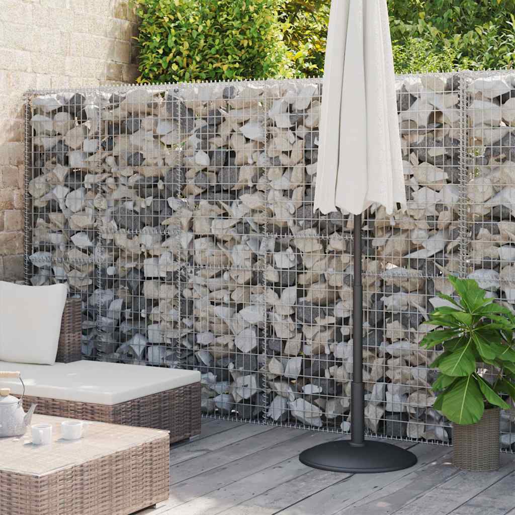 Gabion Wall with Covers Galvanised Steel 900 cm 200 cm 30 cm