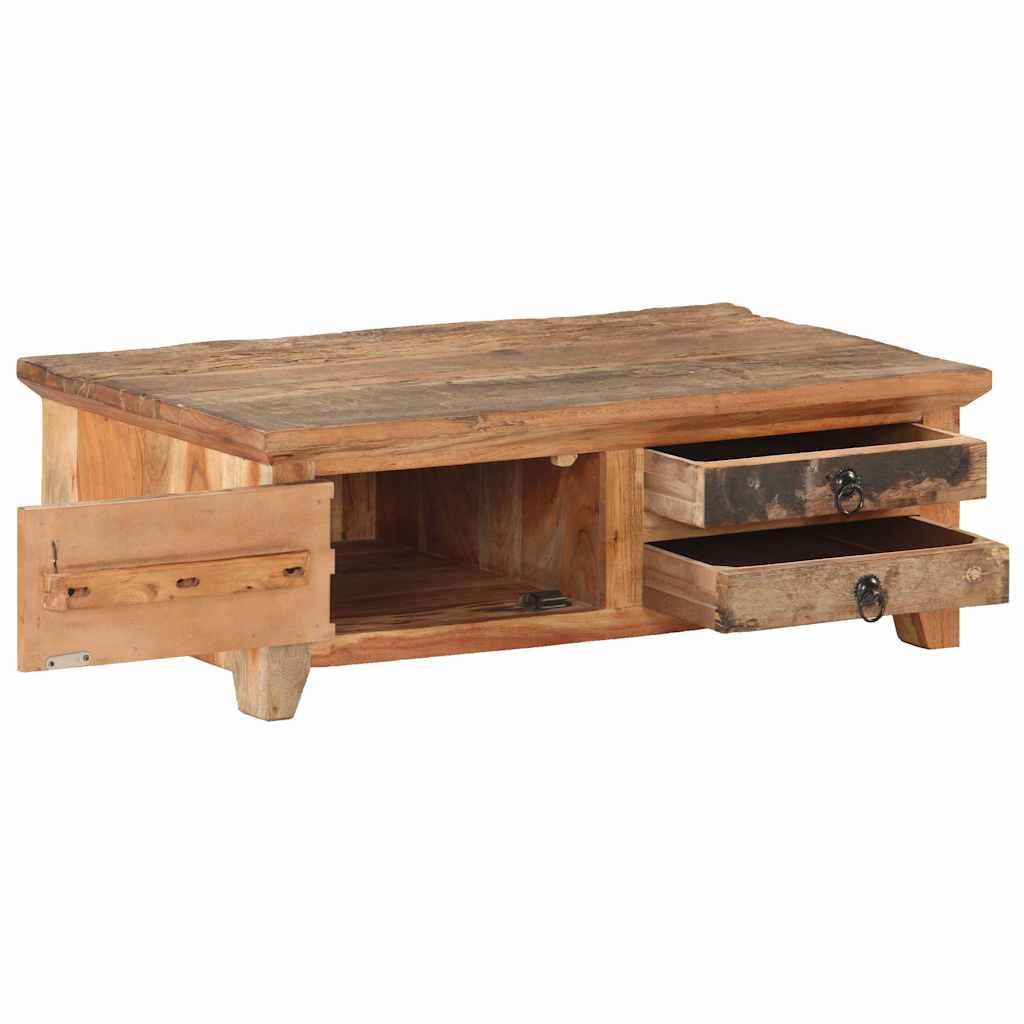 320384 vidaXL Coffee Table 90x50x31 cm Solid Reclaimed Wood 2