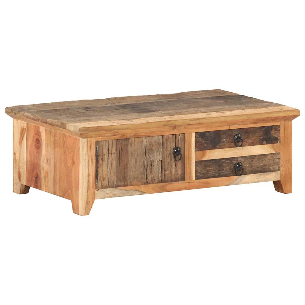 320384 vidaXL Coffee Table 90x50x31 cm Solid Reclaimed Wood 4