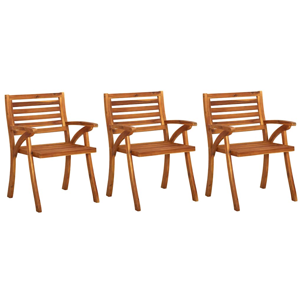 310630 vidaXL Garden Chairs 3 pcs Solid Acacia Wood 1