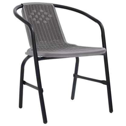 vidaXL Garden Chairs 4 pcs Plastic Rattan and Steel 110 kg 2