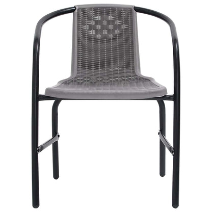 vidaXL Garden Chairs 4 pcs Plastic Rattan and Steel 110 kg 3