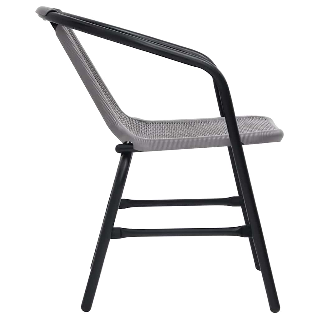 vidaXL Garden Chairs 4 pcs Plastic Rattan and Steel 110 kg 4