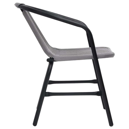 vidaXL Garden Chairs 4 pcs Plastic Rattan and Steel 110 kg 4