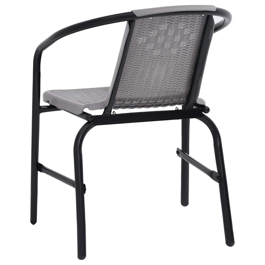 vidaXL Garden Chairs 4 pcs Plastic Rattan and Steel 110 kg 5