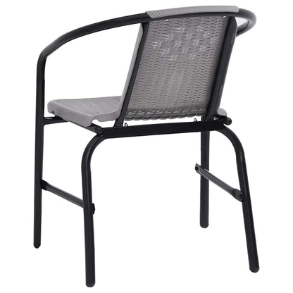 vidaXL Garden Chairs 4 pcs Plastic Rattan and Steel 110 kg 5