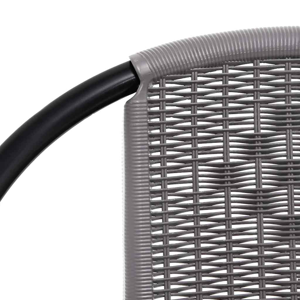 vidaXL Garden Chairs 4 pcs Plastic Rattan and Steel 110 kg 6