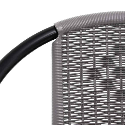 vidaXL Garden Chairs 4 pcs Plastic Rattan and Steel 110 kg 6