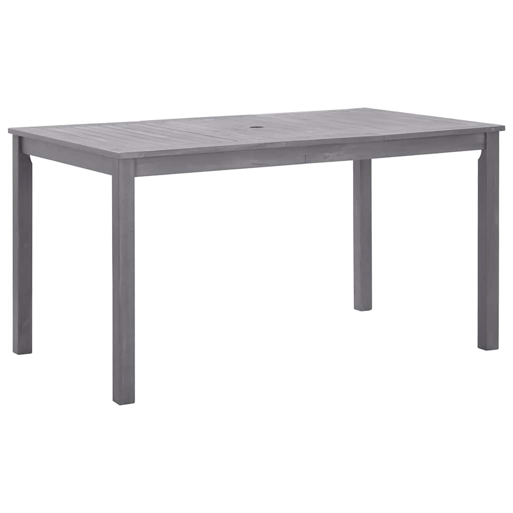 Garden Table Wash Solid Acacia Wood Grey 140 cm 74 cm 80 cm