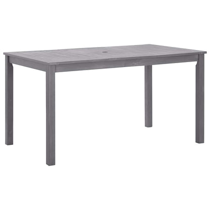 Garden Table Wash Solid Acacia Wood Grey 140 cm 74 cm 80 cm