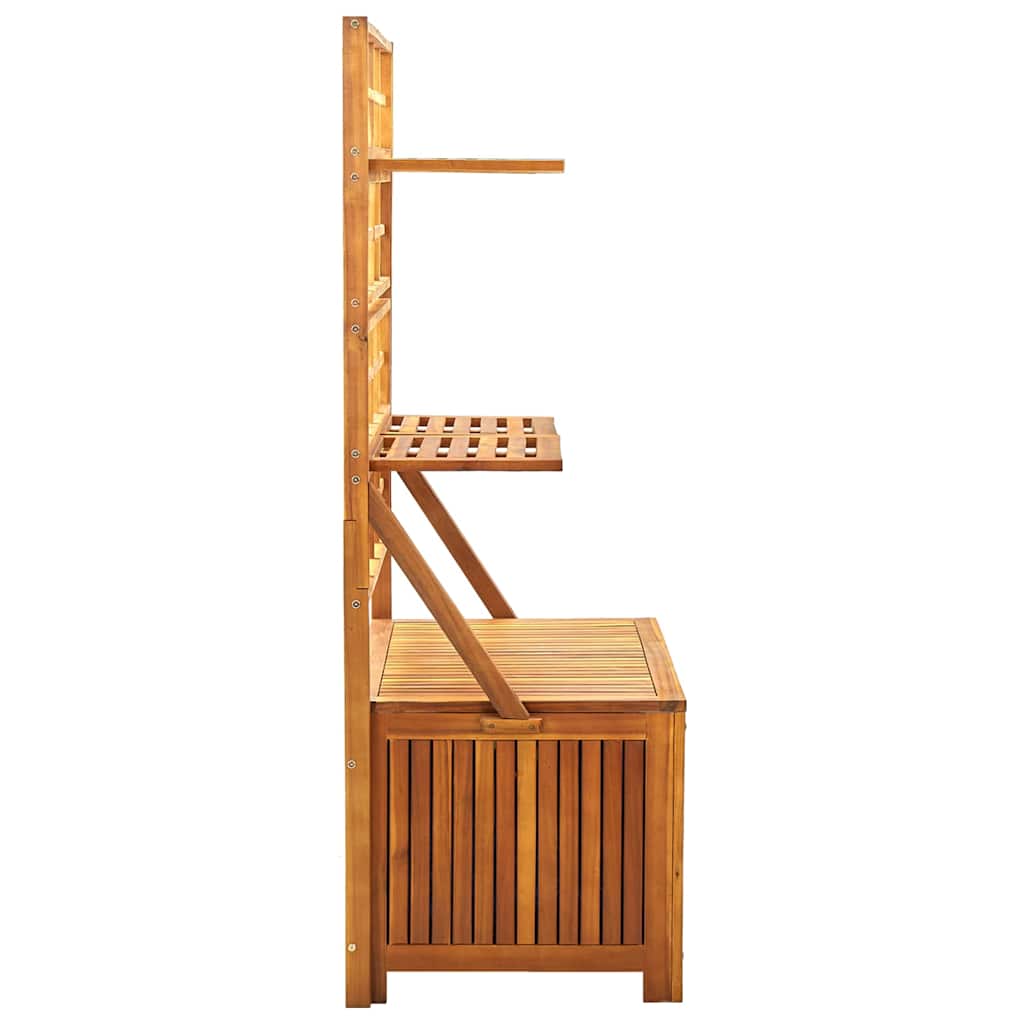 vidaXL Storage Box with Trellis 99x55x160 cm Solid Acacia Wood 4