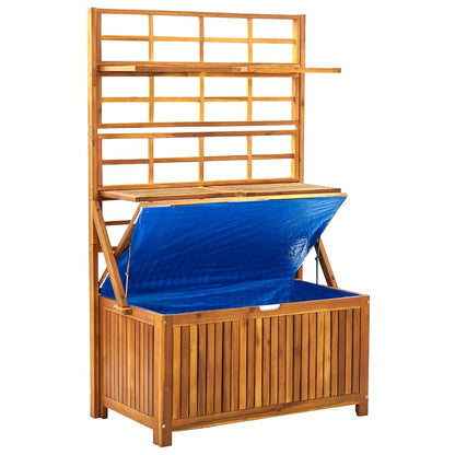 vidaXL Storage Box with Trellis 99x55x160 cm Solid Acacia Wood 6