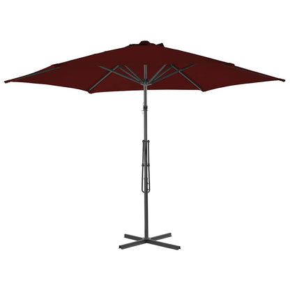 Outdoor Parasol with Steel Pole 300 cm Red