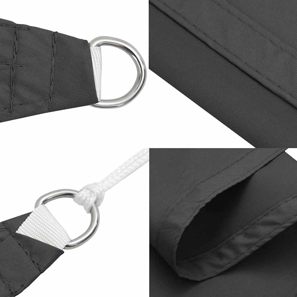Sunshade Sail Oxford Fabric Square 5x5 m Anthracite