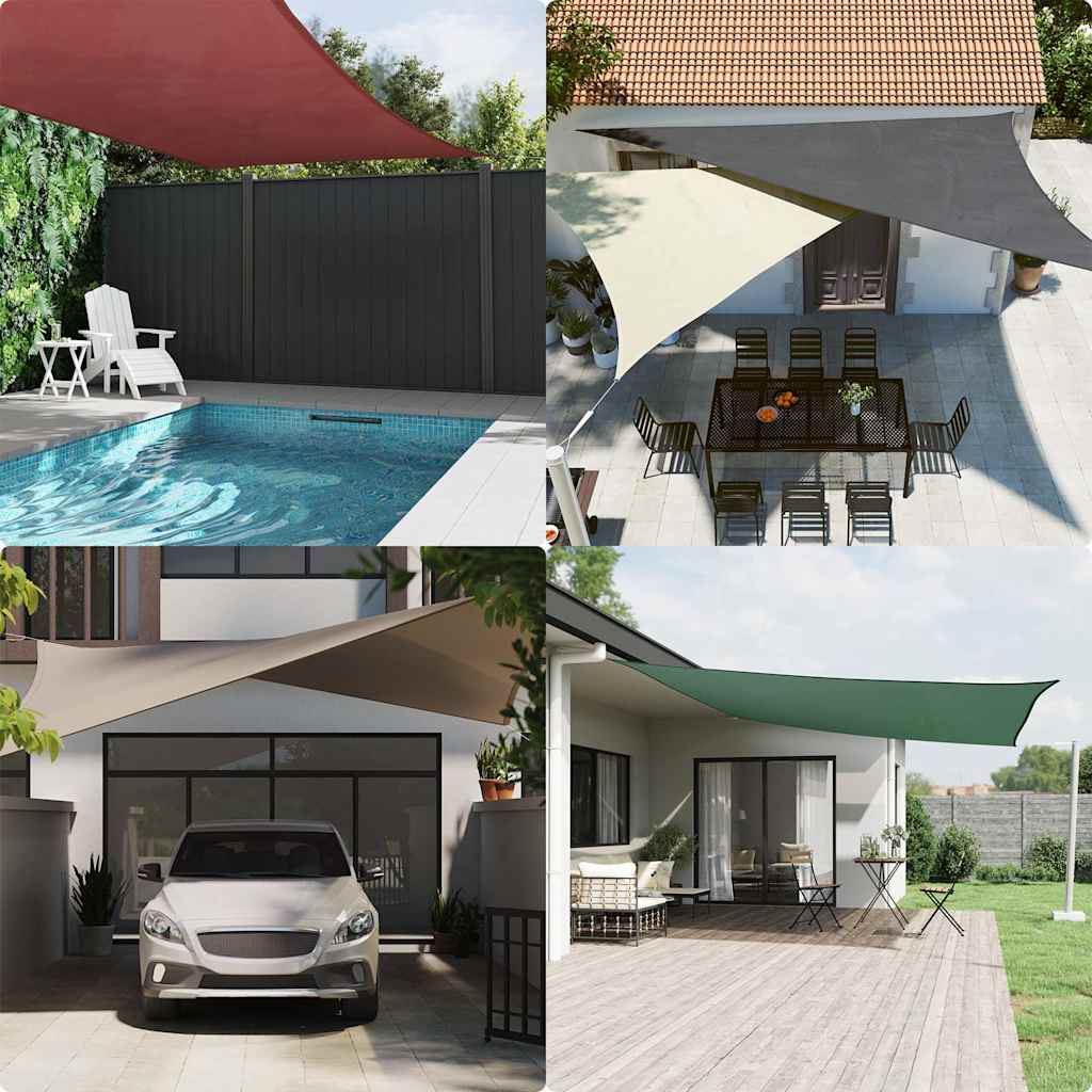 Sunshade Sail Oxford Fabric Triangular 6x6x6 m Cream