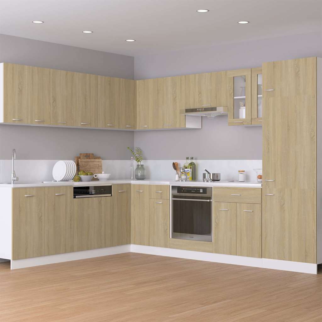 Hanging Glass Cabinet "Lyon" 40x31x60 cm Sonoma Oak 1x hanging glass cabinet (2 doors) 60 cm wide 60 cm high