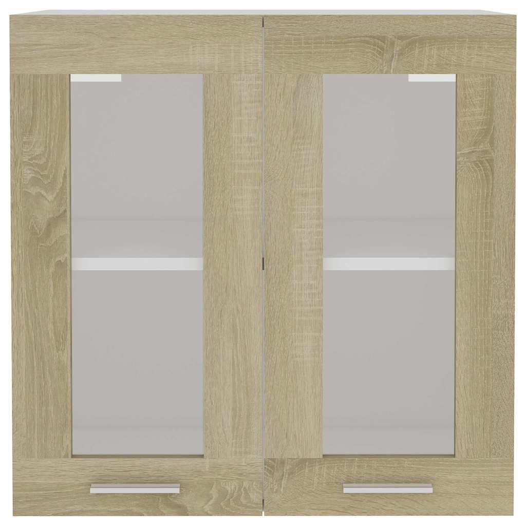 Hanging Glass Cabinet "Lyon" 40x31x60 cm Sonoma Oak 1x hanging glass cabinet (2 doors) 60 cm wide 60 cm high