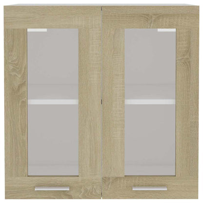 Hanging Glass Cabinet "Lyon" 40x31x60 cm Sonoma Oak 1x hanging glass cabinet (2 doors) 60 cm wide 60 cm high