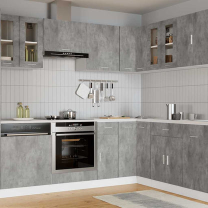 Hanging Cabinet 20 x 29.5 x 100 cm Concrete Grey 1x hanging glass cabinet (2 doors) 60 cm wide 60 cm high