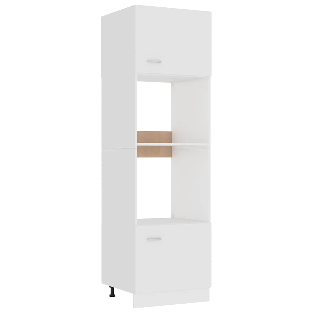 802546 vidaXL Microwave Cabinet "Lyon" White 60x57x207 cm Engineered Wood 2
