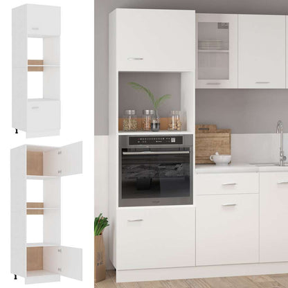 802546 vidaXL Microwave Cabinet "Lyon" White 60x57x207 cm Engineered Wood 6
