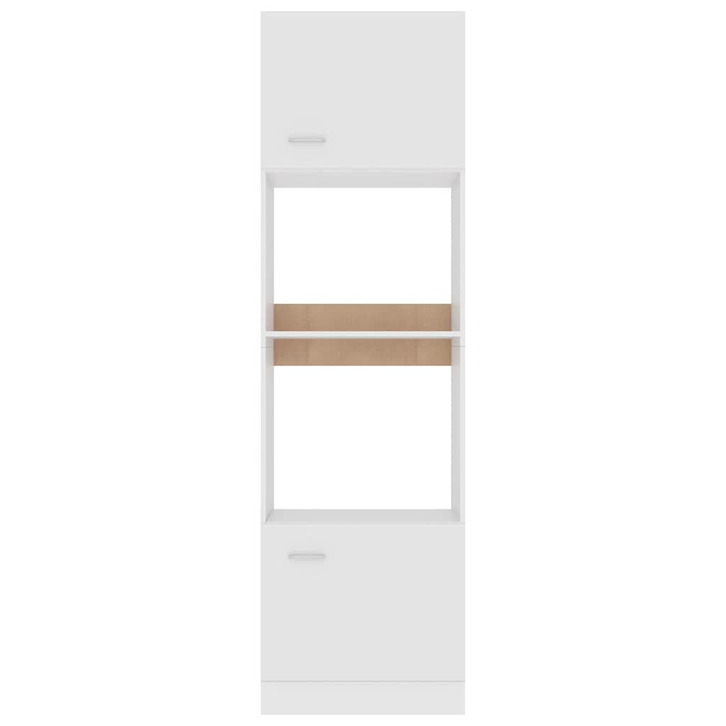 802546 vidaXL Microwave Cabinet "Lyon" White 60x57x207 cm Engineered Wood 3