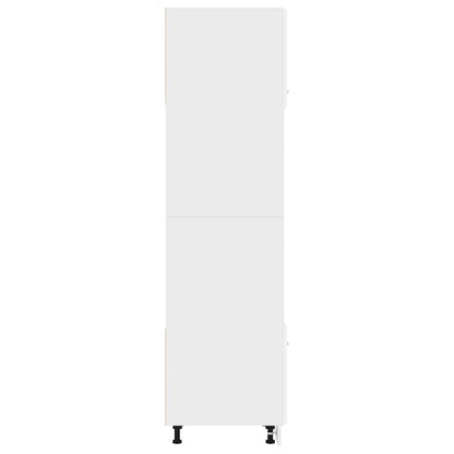 802546 vidaXL Microwave Cabinet "Lyon" White 60x57x207 cm Engineered Wood 4
