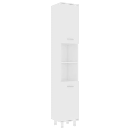 Bathroom Cabinet 30x30x179 cm Engineered Wood White