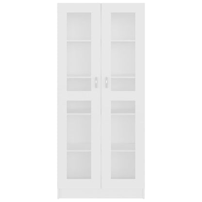 Vitrine Cabinet 82.5x30.5x185 cm Engineered Wood White