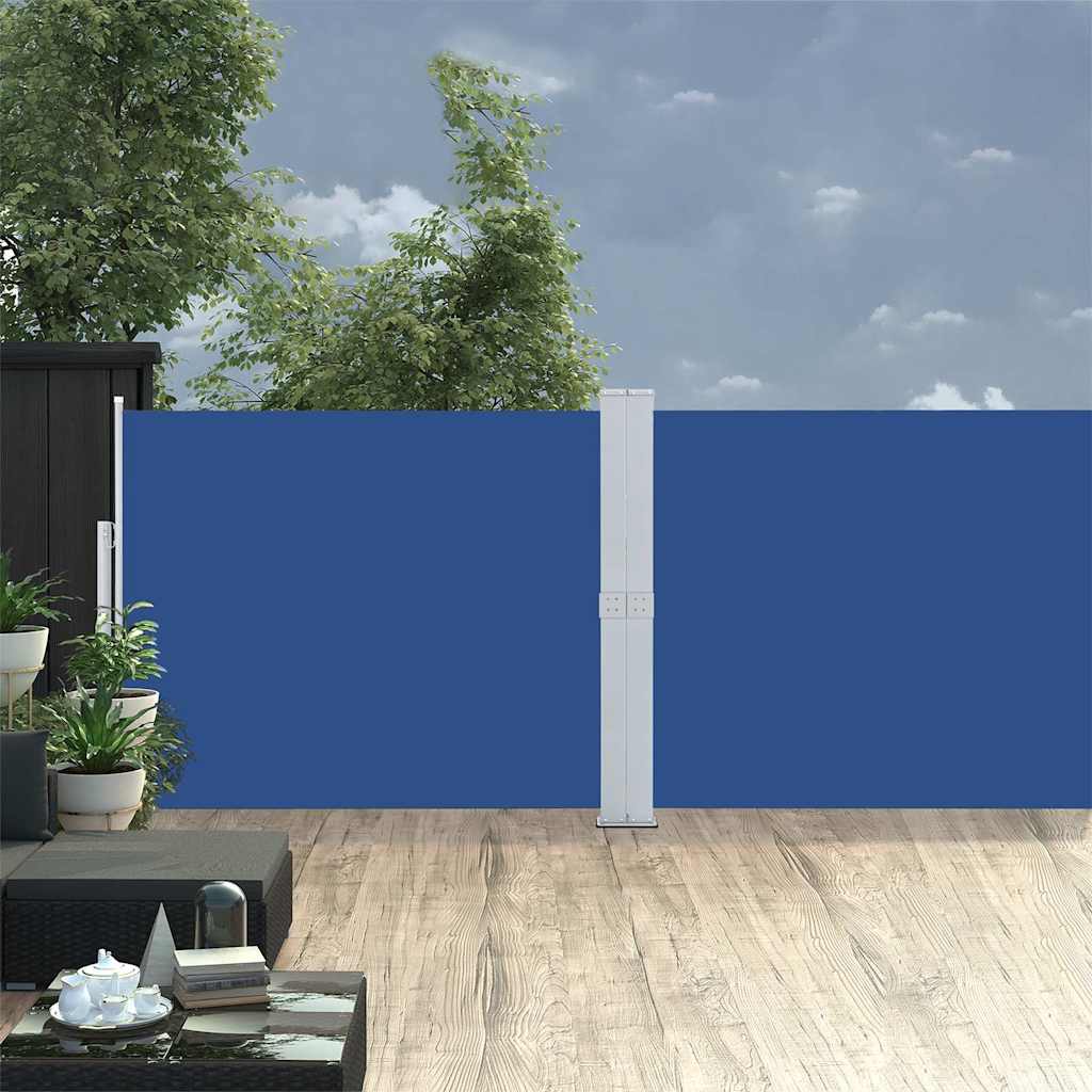 Retractable Side Awning Blue 100 x 600 cm – 220 x 600 cm 140 x 1200 cm