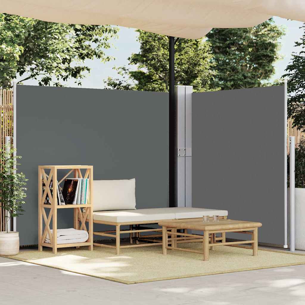 313395 vidaXL Patio Retractable Side Awning 170x1200 cm Anthracite 3