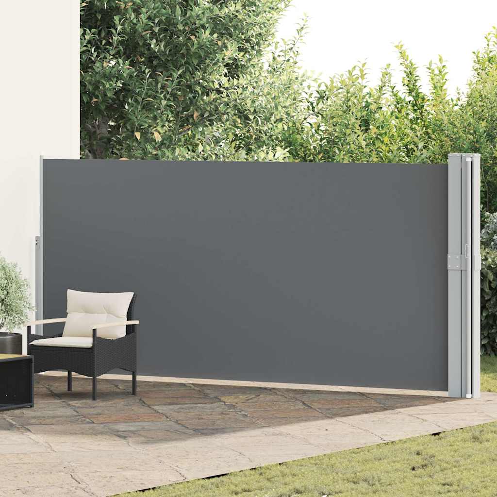 313395 vidaXL Patio Retractable Side Awning 170x1200 cm Anthracite 1