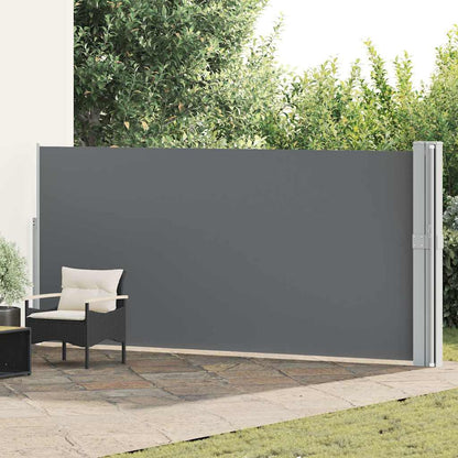 313395 vidaXL Patio Retractable Side Awning 170x1200 cm Anthracite 1