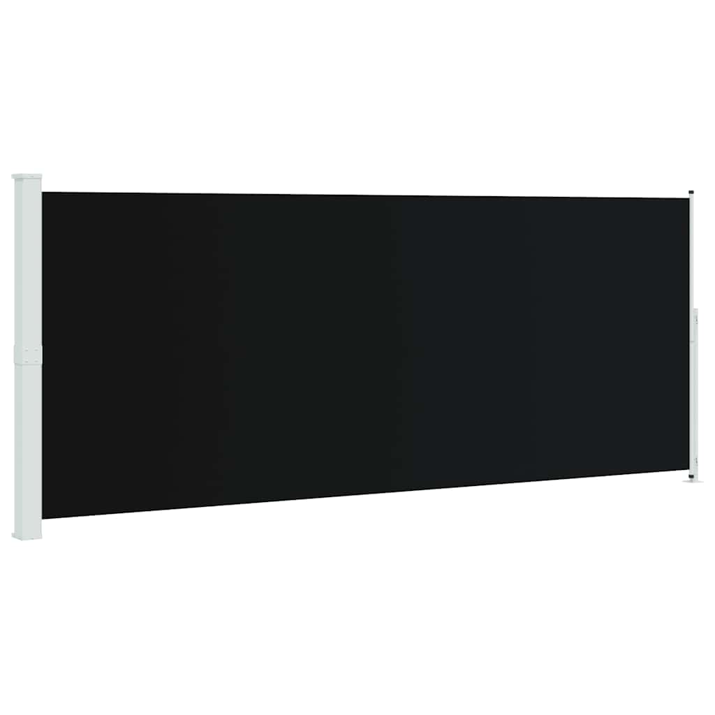 Patio Retractable Side Awning 200x514 cm Drop 500 cm Black