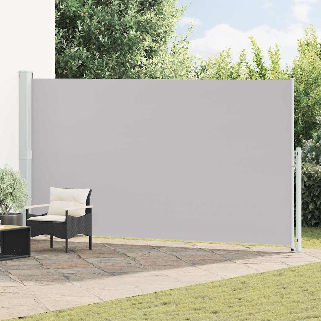 Patio Retractable Side Awning 200x514 cm Drop 500 cm Grey