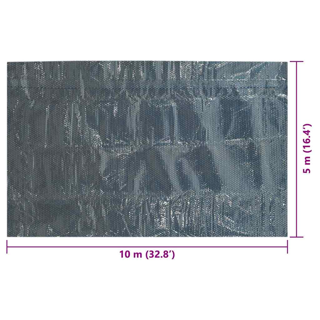 vidaXL Floating PE Solar Pool Film 1000x500 cm Black and Blue 6