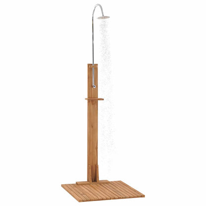 vidaXL Garden Shower 75x75x210 cm Solid Teak Wood 4