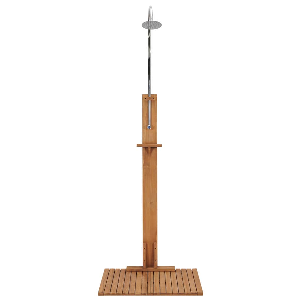 vidaXL Garden Shower 75x75x210 cm Solid Teak Wood 5
