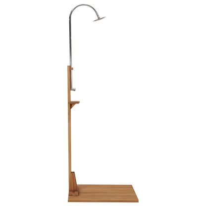 vidaXL Garden Shower 75x75x210 cm Solid Teak Wood 6