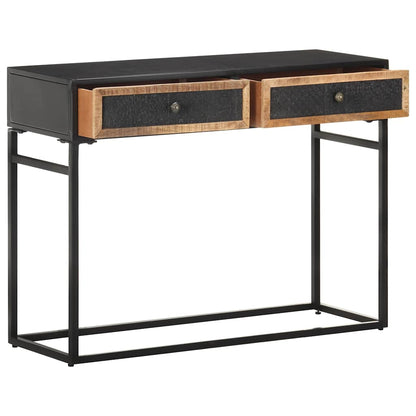 vidaXL Console Table | Black, Brown | Solid Mango Wood, Iron, MDF | Medium 3