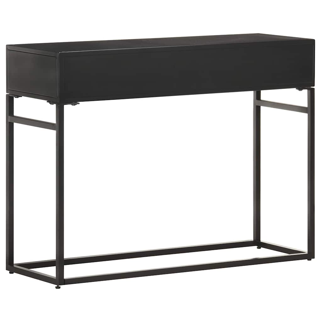 vidaXL Console Table | Black, Brown | Solid Mango Wood, Iron, MDF | Medium 4