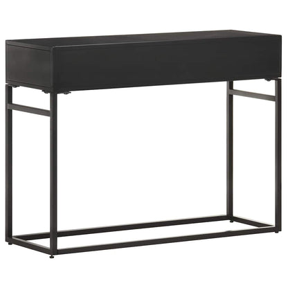 vidaXL Console Table | Black, Brown | Solid Mango Wood, Iron, MDF | Medium 4