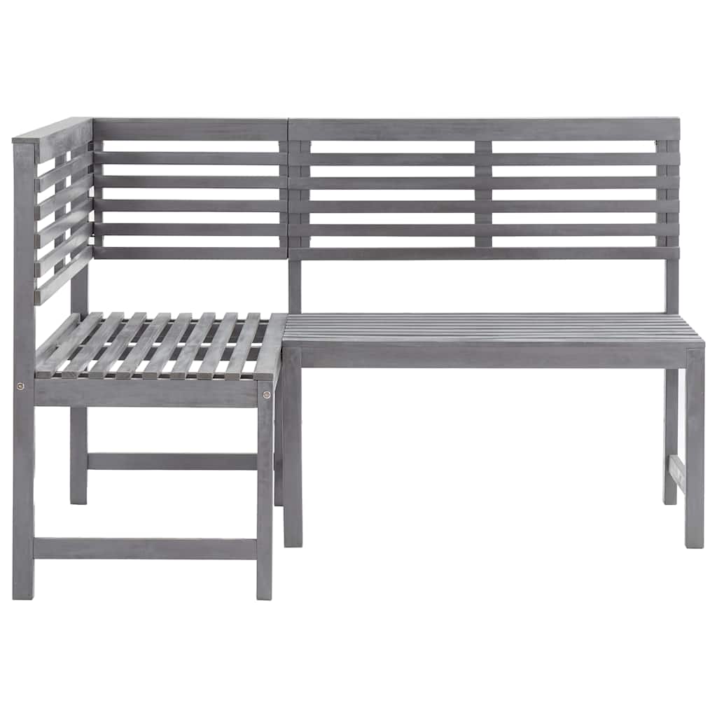 312423 vidaXL Garden Corner Bench Grey 140 cm Solid Acacia Wood 5