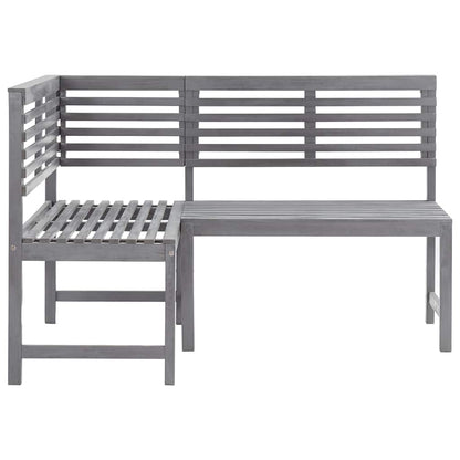 312423 vidaXL Garden Corner Bench Grey 140 cm Solid Acacia Wood 5