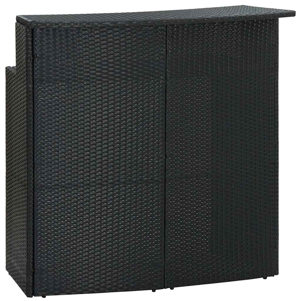 vidaXL Bar Table | Black | PE rattan | Standard |  Tough  | Bar Table 1
