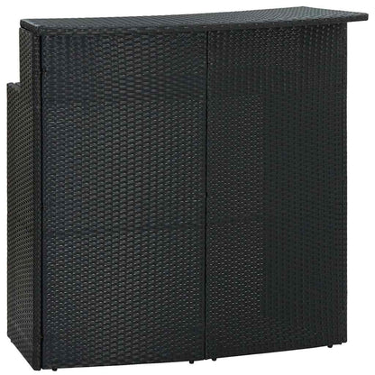 vidaXL Bar Table | Black | PE rattan | Standard |  Tough  | Bar Table 1