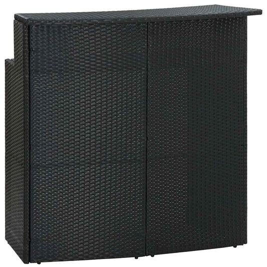 vidaXL Bar Table | Black | PE rattan | Standard |  Tough  | Bar Table 1