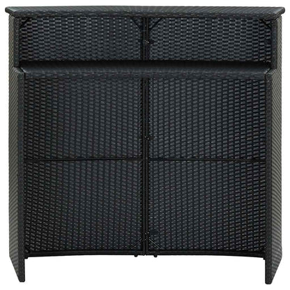 vidaXL Bar Table | Black | PE rattan | Standard |  Tough  | Bar Table 2