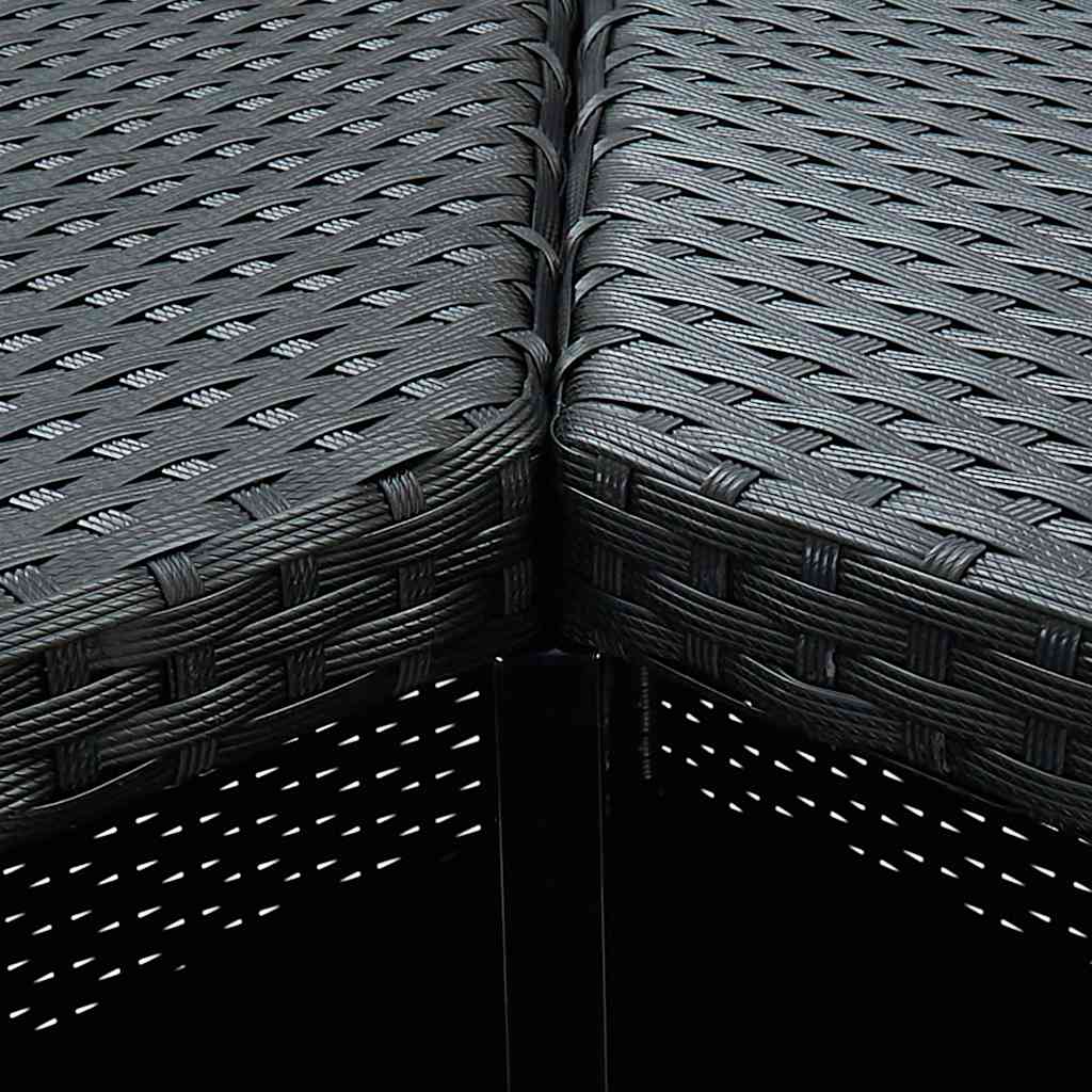vidaXL Corner Bar Table Black 100x50x105 cm Poly Rattan 4