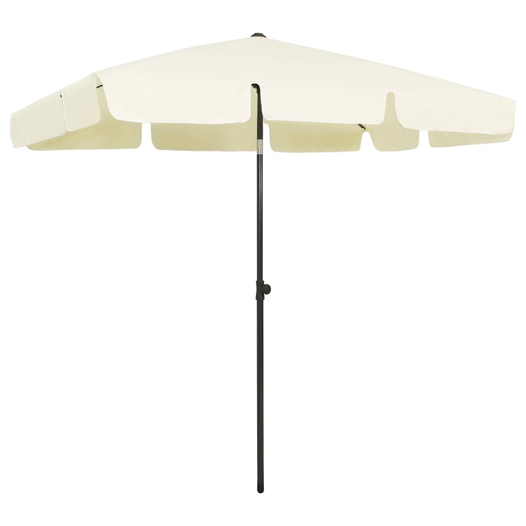 Beach Parasol Sand yellow 200 cm 125 cm